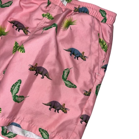 Oas kids boys swim trunks pink dinosaurs 12 bathing suit swimsuit - Picture 2 of 5